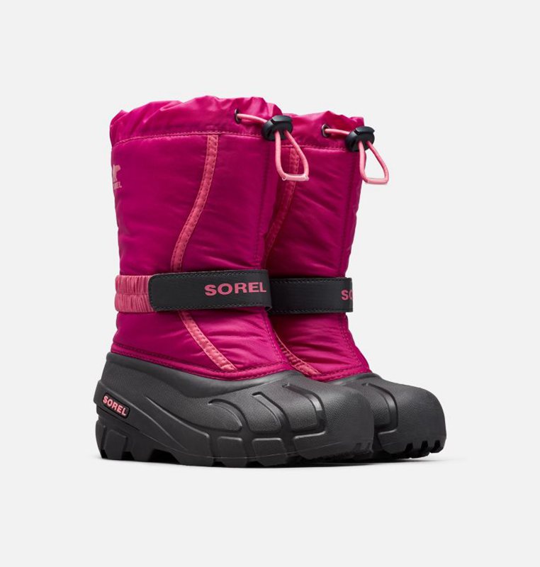 Botas Nieve Sorel Niños - Youth Flurry™ Rosas/Negras - 04526-DRLH